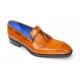 Emilio Franco "Tommaso" Gold Genuine Italian Calf Leather Tassel Loafers.